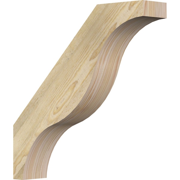 Ekena Millwork 4"W x 20"D x 20"H Funston Rough Sawn Knee Brace, Douglas Fir BRC04X20X20FST00RDF - main